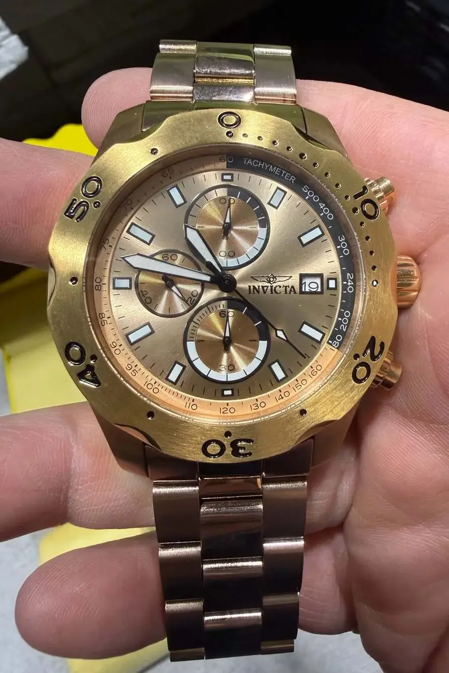 Invicta Rosegold Specialty Chronograph Watch 17755